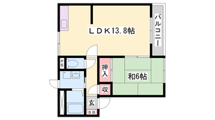 山陽魚住駅 徒歩4分 2階の物件間取画像